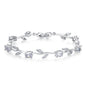 Plated crystal ladies bracelet