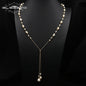 Natural Freshwater Pearl Sweater Chain All-match Special-interest Design