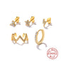 Geometric Shape Of Stacked Earring Set