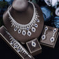 Women's Fashion Vintage Wedding Necklace Earrings Jewelry Set