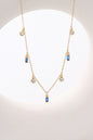 18K Gold Plated Multi-Charm Chain Necklace