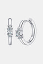 Moissanite 925 Sterling Silver Huggie Earrings