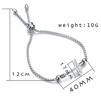 Micro Rhinestone Adjustable Bracelet For Women