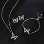 New Butterfly Necklace Jewelry Set