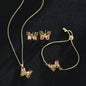 New Butterfly Necklace Jewelry Set