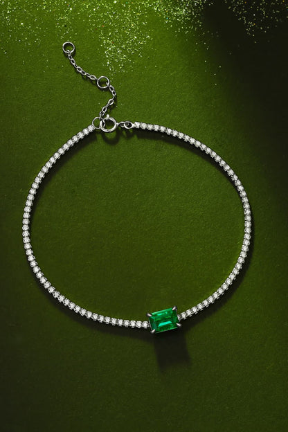 1 Carat Lab-Grown Emerald Bracelet