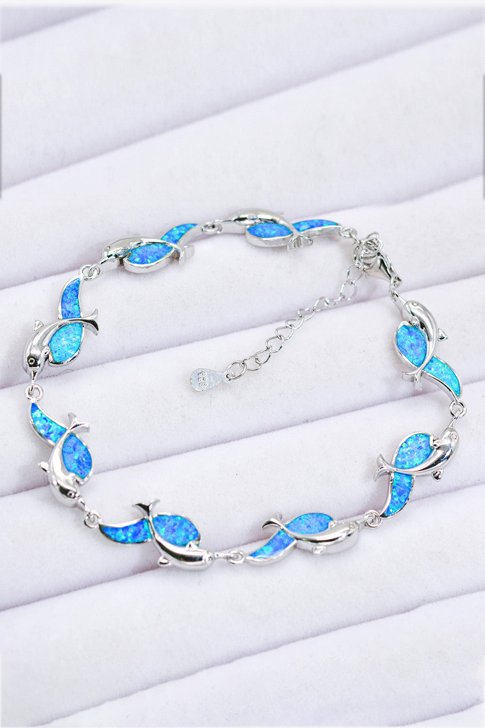 Opal Dolphin 925 Sterling Silver Bracelet