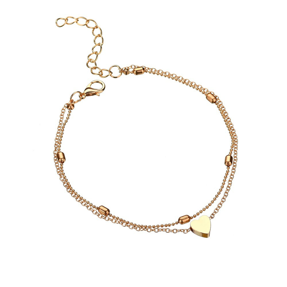 Gold plated Heart Anklet